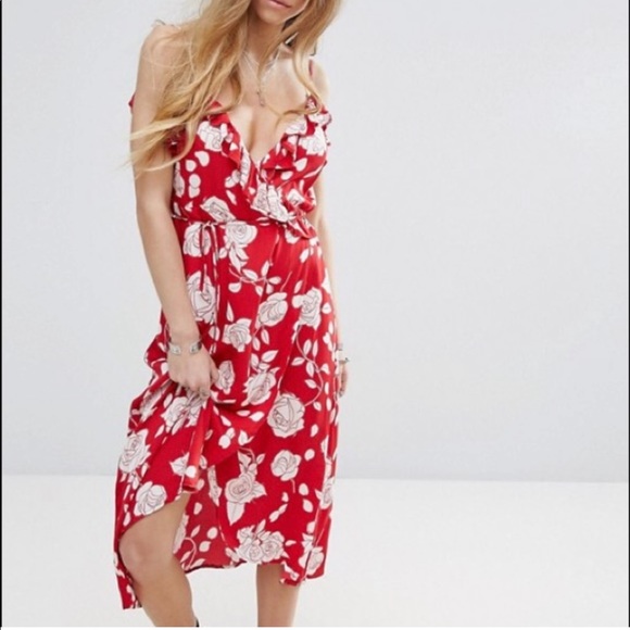 Disney by MINKPINK Rose Print Wrap Dress - Large - Picture 3 of 8